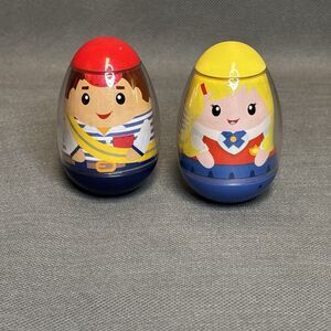 2009 Hasbro Weebles Wobble Girl #29 Boy #30 Playskool Toy Figurine